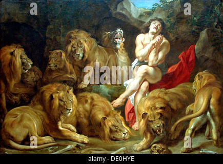 'Daniel dans l'antre du lion', c1615. Artiste : Peter Paul Rubens Banque D'Images