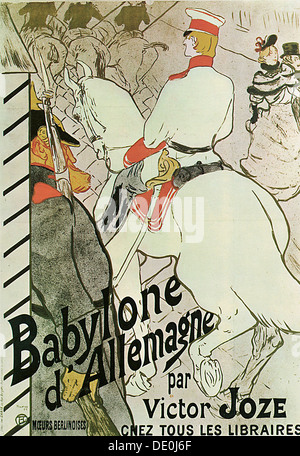 Affiche pour le livre Babylone d'Allemagne par Victor Joze, 1894. Artiste : Henri de Toulouse-Lautrec Banque D'Images