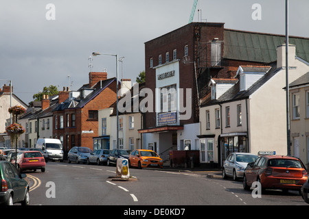 Dans la rue Somerset Angleterre Wellington avec le cinéma Wellesley au milieu Banque D'Images