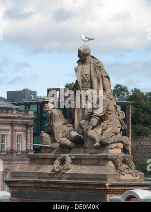 King's Own Scottish Borderers Memorial, le Pont du Nord (A7), Édimbourg, Écosse, Royaume-Uni Banque D'Images