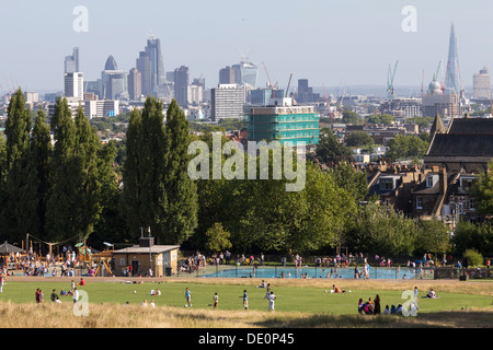 Toits de Londres de Hampstead Heath. Banque D'Images