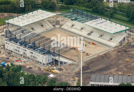 Vue aérienne, Georg Melches Stadium, en construction, Essen, Ruhr, Rhénanie du Nord-Westphalie Banque D'Images