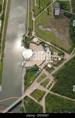 Vue aérienne, amphithéâtre, Nordsternpark, Gelsenkirchen, Ruhr, Rhénanie du Nord-Westphalie Banque D'Images