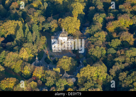 Vue aérienne, château château Eller, Düsseldorf, Rhénanie du Nord-Westphalie Banque D'Images