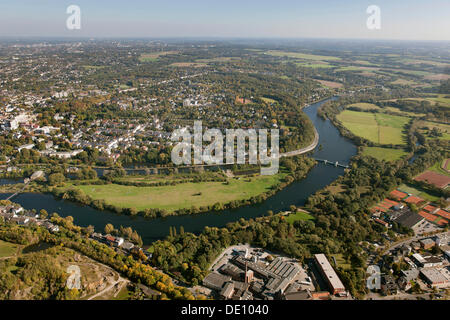 Vue aérienne, Muelheim an der Ruhr, Ruhr, Rhénanie du Nord-Westphalie Banque D'Images