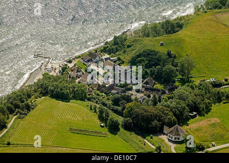 Vue aérienne, village de Vitt sur l'île de Rügen Banque D'Images