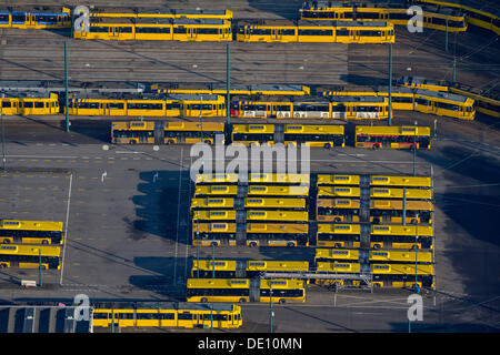 Vue aérienne, dépôt de tramways, Essener Verkehrs-AG Banque D'Images