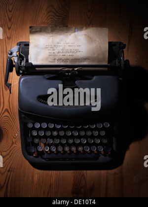 Vieille machine à écrire en détail Banque D'Images