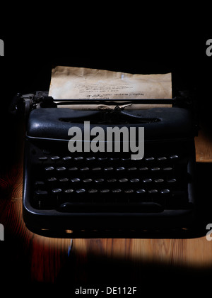 Vieille machine à écrire en détail Banque D'Images