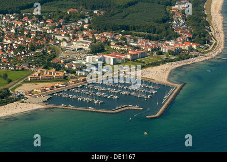 Vue aérienne, de plaisance et de la plage Banque D'Images