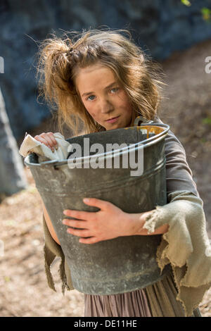 La pauvre fille, Cosette Les Misérables - version cinéma du roman de Victor Hugo, Waldbühne Heessen théâtre de plein air Banque D'Images