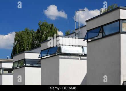 Les maisons en rangée, Pieter Oud, Street View, Pankokweg 1-9, quartier Weissenhofsiedlung, Stuttgart, Bade-Wurtemberg Banque D'Images