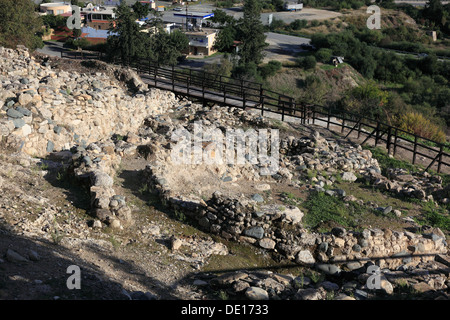 Chypre, Chirokitia, également Khirokitia, archéologique grec, est un site archéologique sur l'île Méditerranéenne de Chypre à Larn Banque D'Images