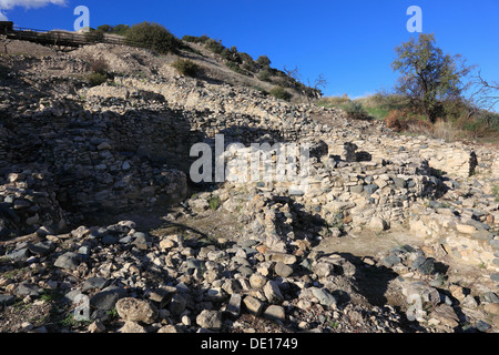 Chypre, Chirokitia, également Khirokitia, archéologique grec, est un site archéologique sur l'île Méditerranéenne de Chypre à Larn Banque D'Images