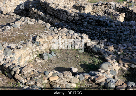 Chypre, Chirokitia, également Khirokitia, archéologique grec, est un site archéologique sur l'île Méditerranéenne de Chypre à Larn Banque D'Images