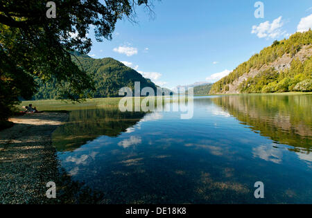 La rivière Rio Arrayanes, Parc National Los Alerces, Esquel, Chubut, Patagonie, Argentine, Amérique du Sud Banque D'Images