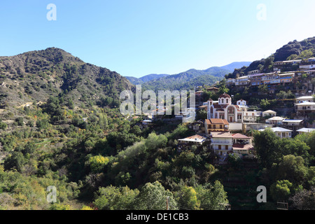 Chypre, de montagnes Troodos à Chypre mountain village Kalopanagiotis Banque D'Images