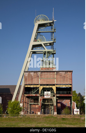 Géographie / billet, l'Allemagne, en Rhénanie du Nord-Westphalie, Ruhr, Herten, mine Ewald, arrêter, mine de charbon dur, Additional-Rights Clearance-Info chevalement--Not-Available Banque D'Images