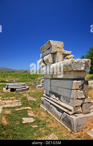 L'autel de la déesse Héra à l'Héraion, site archéologique de l'île de Samos, Grèce Banque D'Images