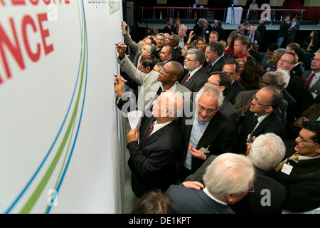 Leipzig, Allemagne, la conférence inaugurale de l'Alliance Progressiste Banque D'Images