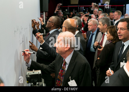 Leipzig, Allemagne, la conférence inaugurale de l'Alliance Progressiste Banque D'Images