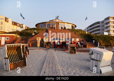 Wangerooge, Allemagne, pudding café sur la promenade de la plage Banque D'Images