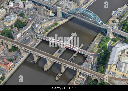 Photographie aérienne du pont Tyne Banque D'Images