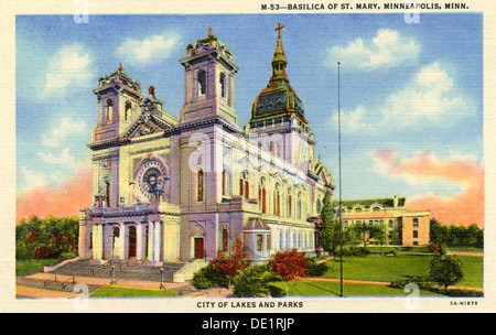 Basilique de St Mary, Minneapolis, Minnesota, USA, 1935. Artiste : Inconnu Banque D'Images