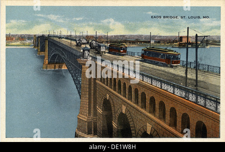 Pont d'Eads, St Louis, Missouri, USA, 1915. Artiste : Inconnu Banque D'Images
