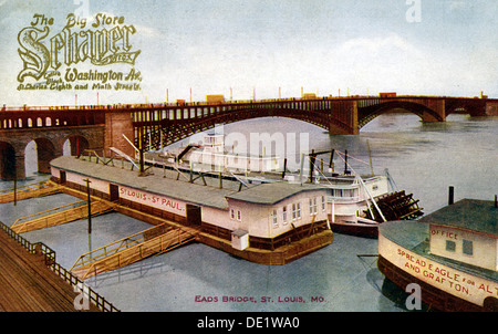 Pont d'Eads, St Louis, Missouri, USA, 1912. Artiste : Inconnu Banque D'Images