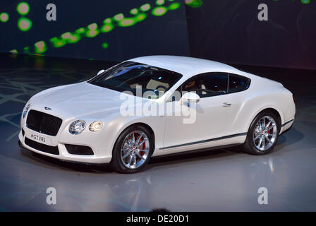 Francfort, Allemagne. Sep 9, 2013. Fabricant de voiture VW présente GTV theBentley8s d'avance sur le prochain IAA - Frankfurt Motor Show à l'Ballsporthalle à Francfort, Allemagne, le 9 septembre 2013. Photo : Uli Deck/dpa/Alamy Live News Banque D'Images