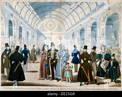 La Mode d'hiver 'de novembre 1834 à avril 1835', 1834. Artiste : Anon Banque D'Images