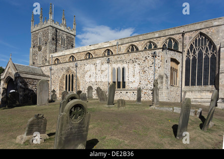 L'église paroissiale de Saint-Nicolas et du cimetière d'Hornsea East Yorkshire Angleterre Banque D'Images