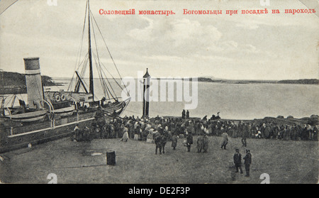 Pèlerins, Monastère Solovetsky, Russie, 1904. Artiste : Maxim Dmitriev Banque D'Images