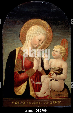 'Madonna et l'enfant à la Grenade', 15ème siècle. Artiste : Neri di Bicci Banque D'Images