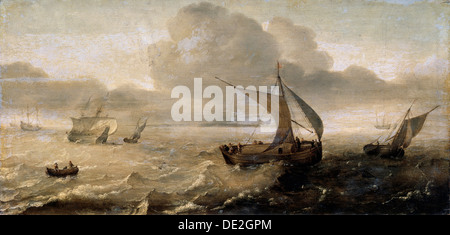 « Stormy Sea', 17ème siècle. Artiste : Hans Goderis Banque D'Images