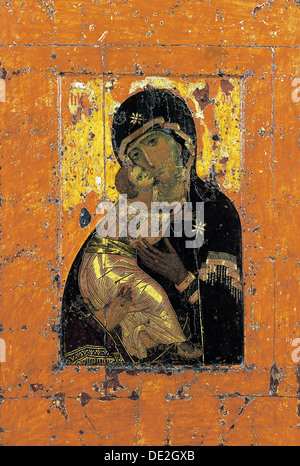 La Vierge de Vladimir, icône byzantine, début 12ème siècle. Artiste : Inconnu Banque D'Images