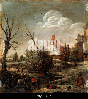 'Winter', 17e siècle. Artiste : Esaias van de Velde Banque D'Images