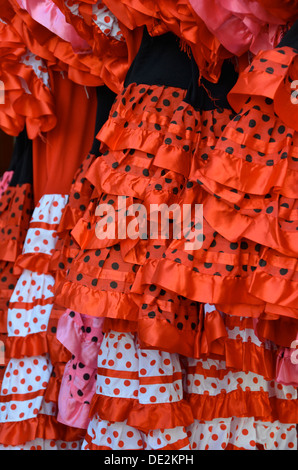 Robes de Flamenco pour enfants, Espagne Banque D'Images