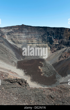 Volcan Piton de la Fournaise, Cratere Dolomieu cratère, Piton de la Fournaise, La Réunion, la Réunion, France Banque D'Images