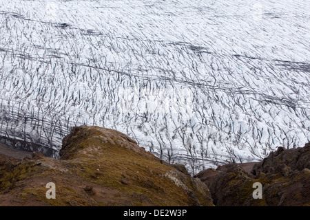 Skaftafellsjoekull, Glacier est l'Islande, Islande, Europe Banque D'Images