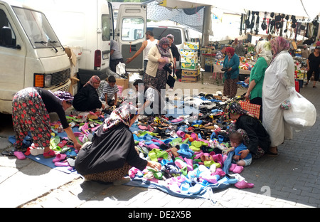 Marché en plein air locaux Turcs Banque D'Images