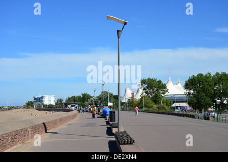 Promenade de la plage, Minehead, Somerset, England, United Kingdom Banque D'Images