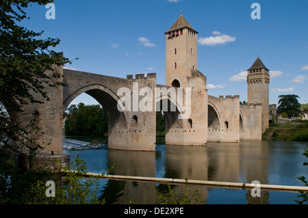 Pont Valentre, Cahors, Le Lot, France Banque D'Images