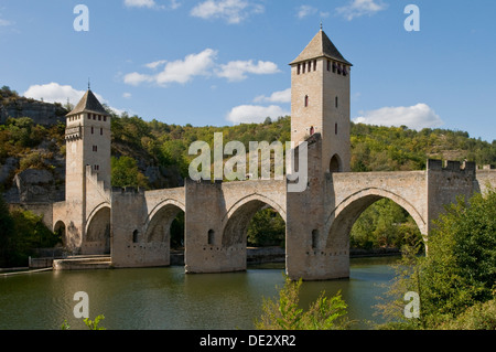 Pont Valentre, Cahors, Le Lot, France Banque D'Images