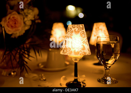 Lampe de table de salle à manger Banque D'Images