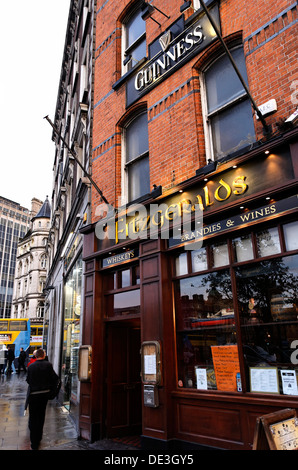 Pub Bar irlandais Irlande Dublin, Fitzgerald Banque D'Images