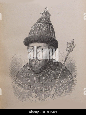 Portrait du Tsar Mikhaïl Fiodorovitch de Russie JE (1596-1645). Artiste : Anonyme Banque D'Images