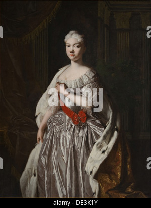 Portrait de la grande-duchesse Natalia Alexeyevna de Russie (1714-1728), fin Années 1720. Artiste : Anonyme Banque D'Images