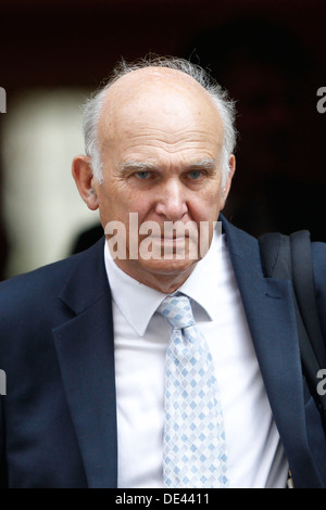 Dr Vince Cable député Secrétaire d'État aux affaires, l'innovation et les compétences et président de la Chambre de commerce participe à l'hebdomadaire Banque D'Images